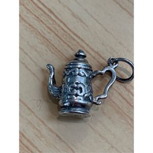 .925 Vintage Chocolate Pot Sterling Silver Jewelry Charm